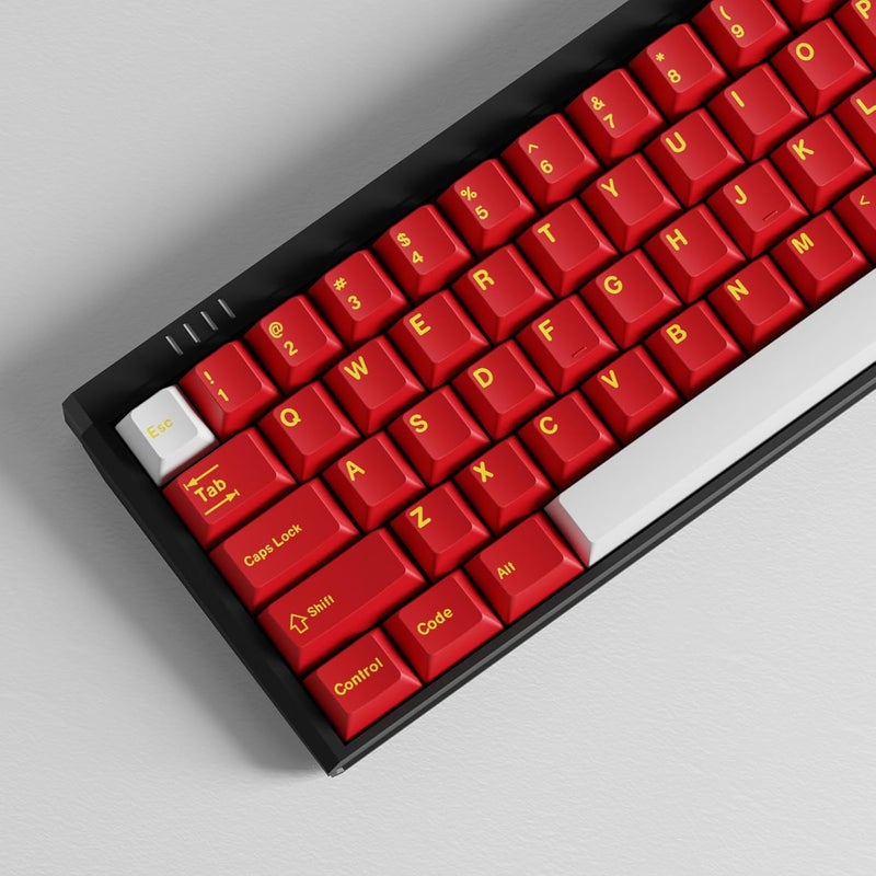 Sumgsn 160 Keys Doubleshot Keycaps Cherry Profile Classic Red Keycaps Set 7u Spacebar Fit for 61/64/87/104/108 Cherry Mx Switches ISO ANSI Layout Mechanical Keyboards Alice Keyboards - Image 1